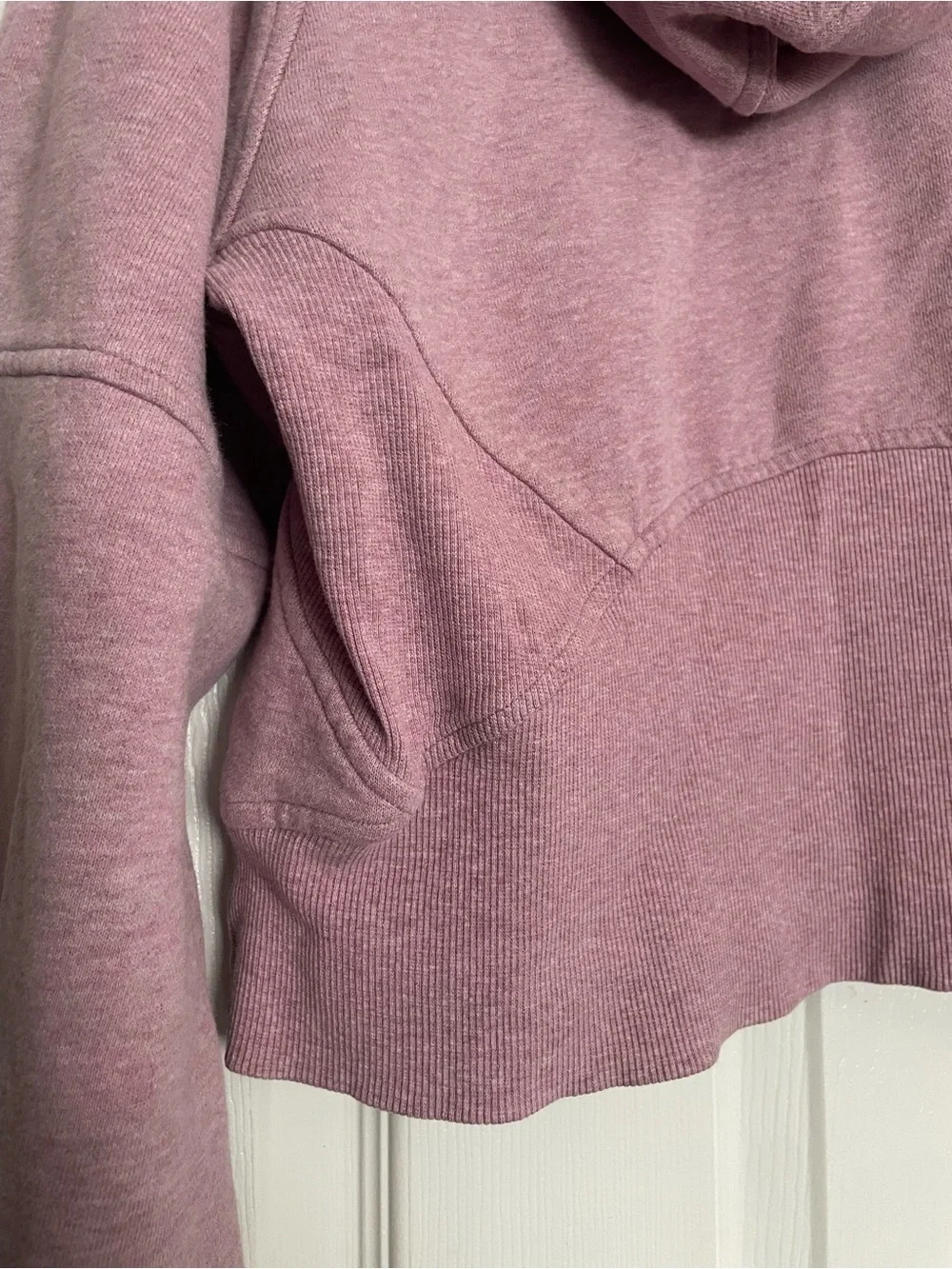 Lululemon Women’s XS/S Light Pink Heathered Half-Zip Hooded Scuba Sweatshirt